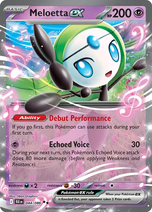 Meloetta ex 044/086 Double Rare ex