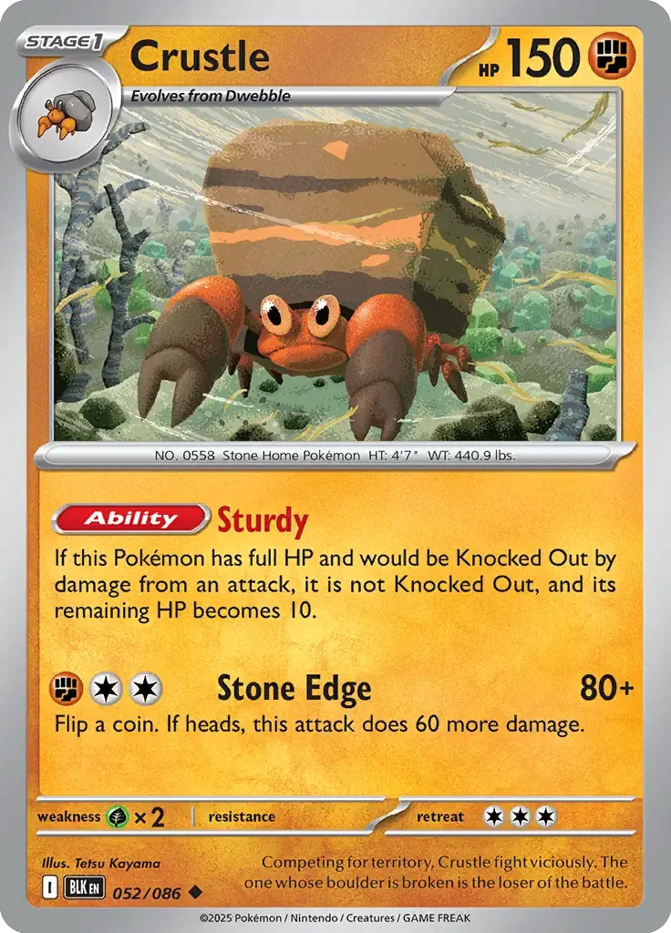 Crustle 052/086 Poké Ball Holo Uncommon