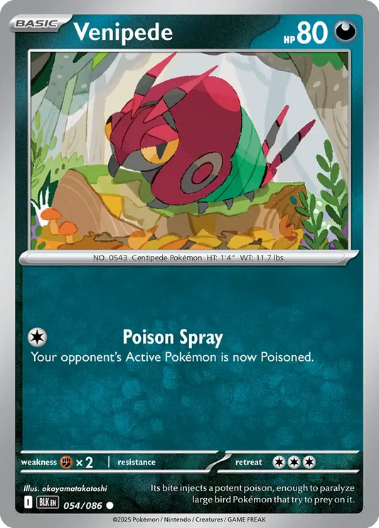 Venipede 054/086 Poké Ball Holo Common