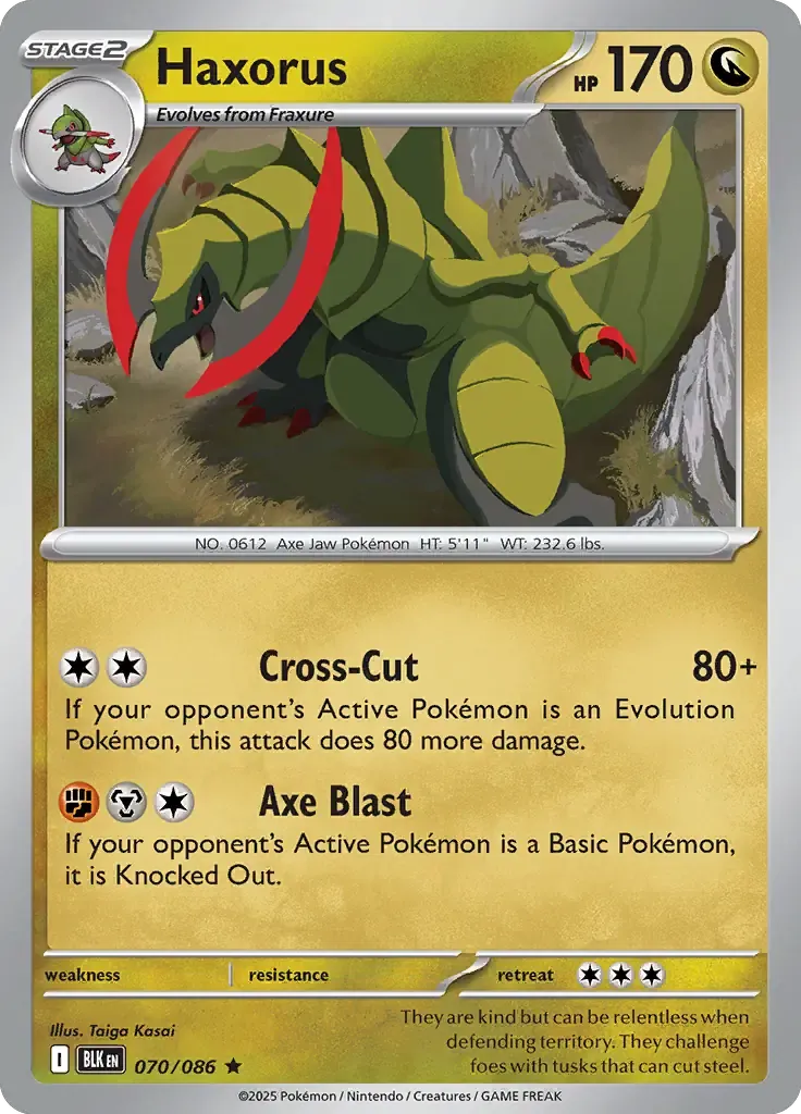 Haxorus 070/086 Holo Rare