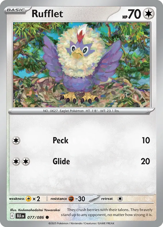 Rufflet 077/086 Master Ball Holo Common