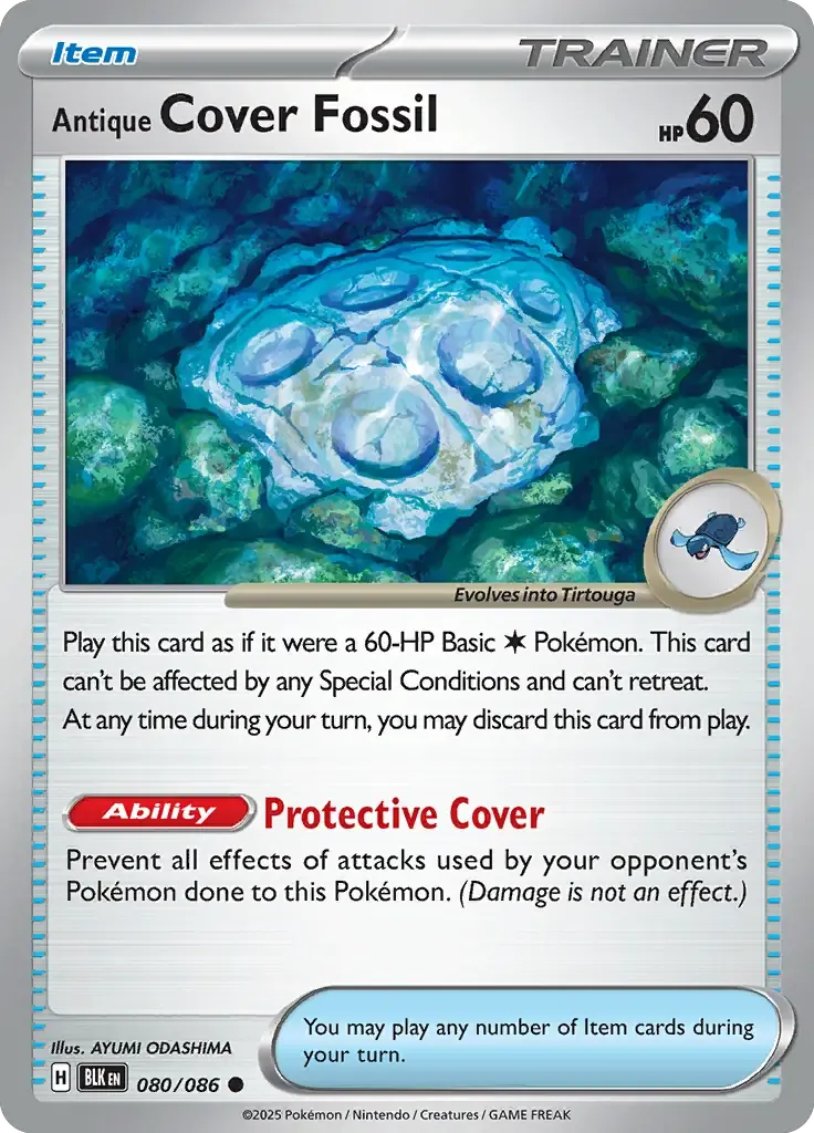 Antique Cover Fossil 080/086 Poké Ball Holo Common