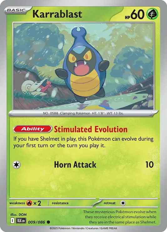 Karrablast 009/086 Master Ball Holo Common
