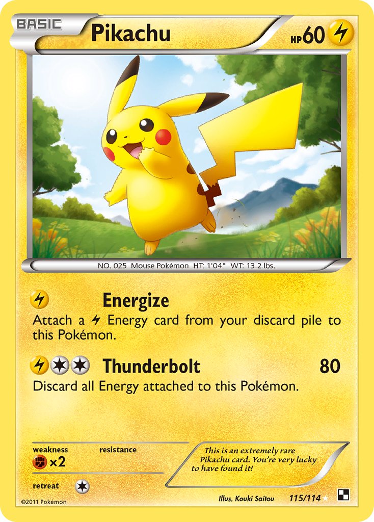 Pikachu 115/114 Holo Secret Rare - MissingNo.
