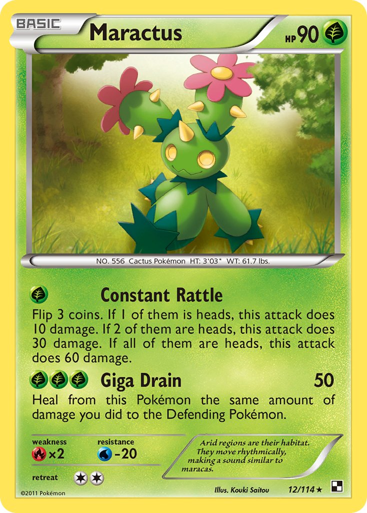 Maractus 12/114 Non-Holo Rare - MissingNo.