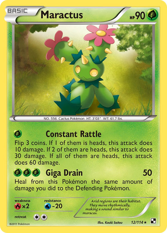 Maractus 12/114 Reverse Rare - MissingNo.