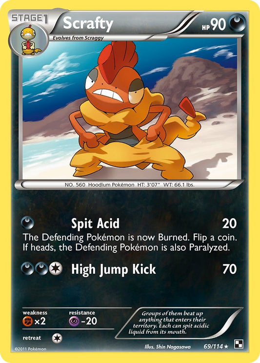 Scrafty 69/114 Non-Holo Rare - MissingNo.