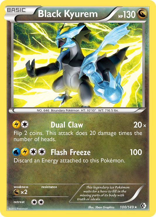 Black Kyurem 100/149 Reverse Rare - MissingNo.