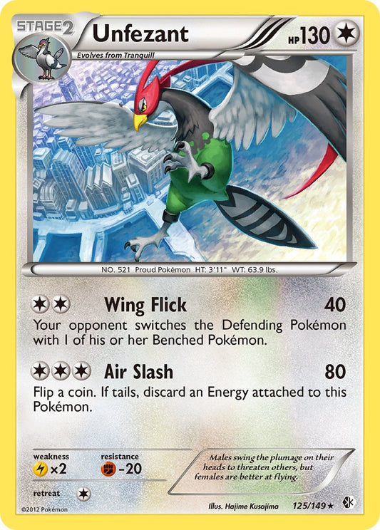 Unfezant 125/149 Reverse Rare - MissingNo.