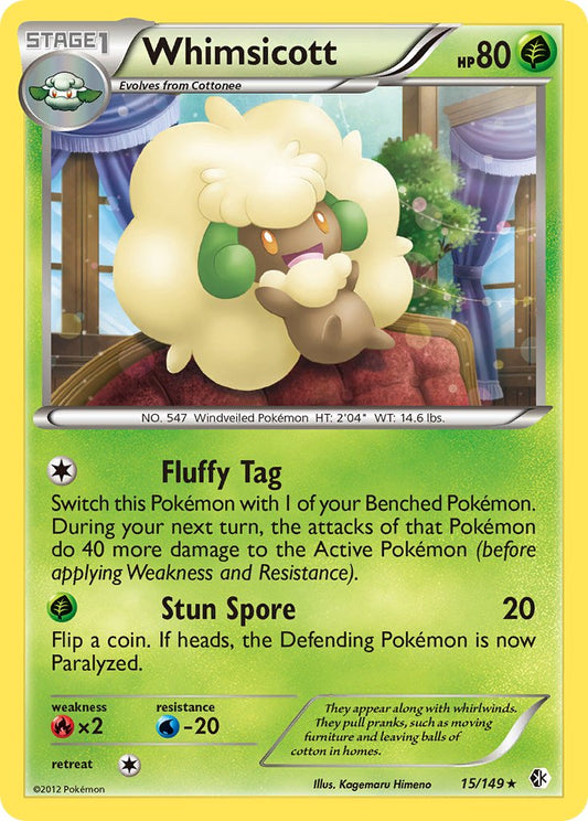 Whimsicott 15/149 Reverse Rare - MissingNo.