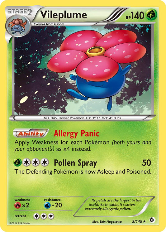 Vileplume 3/149 Reverse Rare - MissingNo.