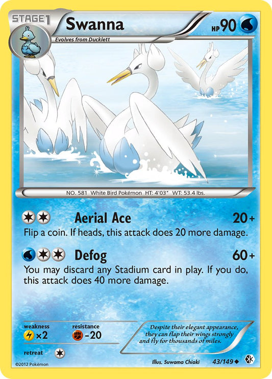 Swanna 43/149 Reverse Uncommon - MissingNo.