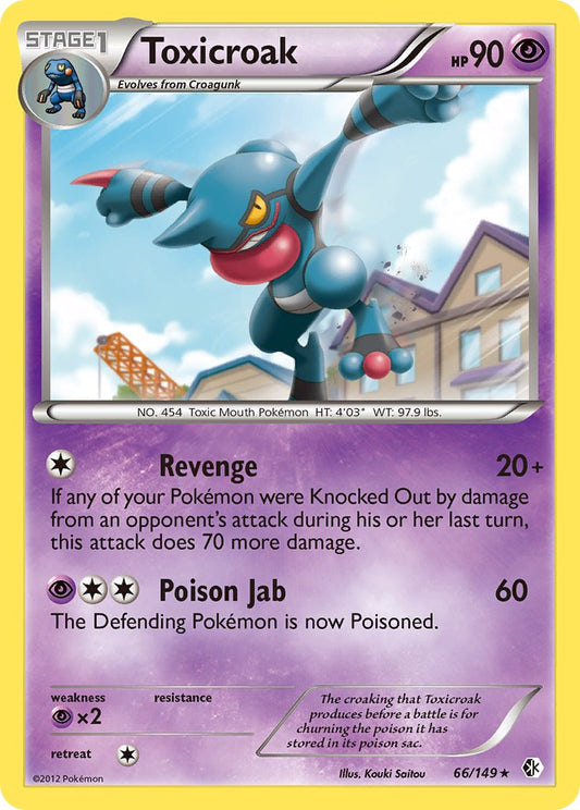 Toxicroak 66/149 Reverse Rare - MissingNo.