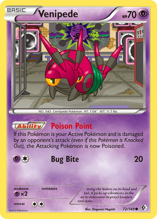 Venipede 72/149 Reverse Common - MissingNo.