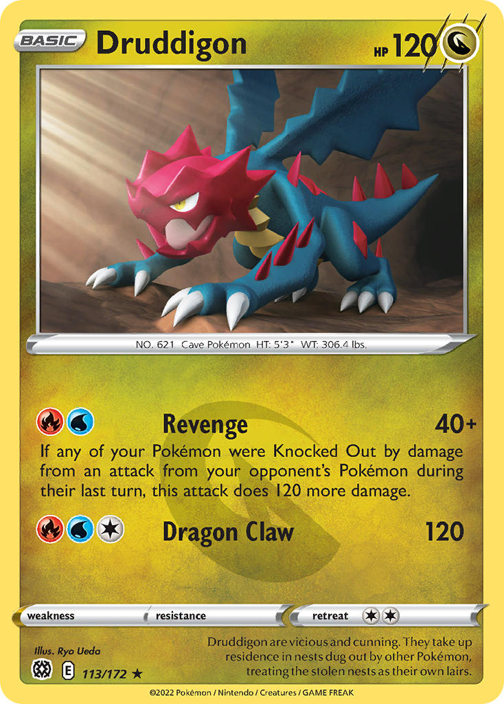 Druddigon 113/172 Reverse Rare