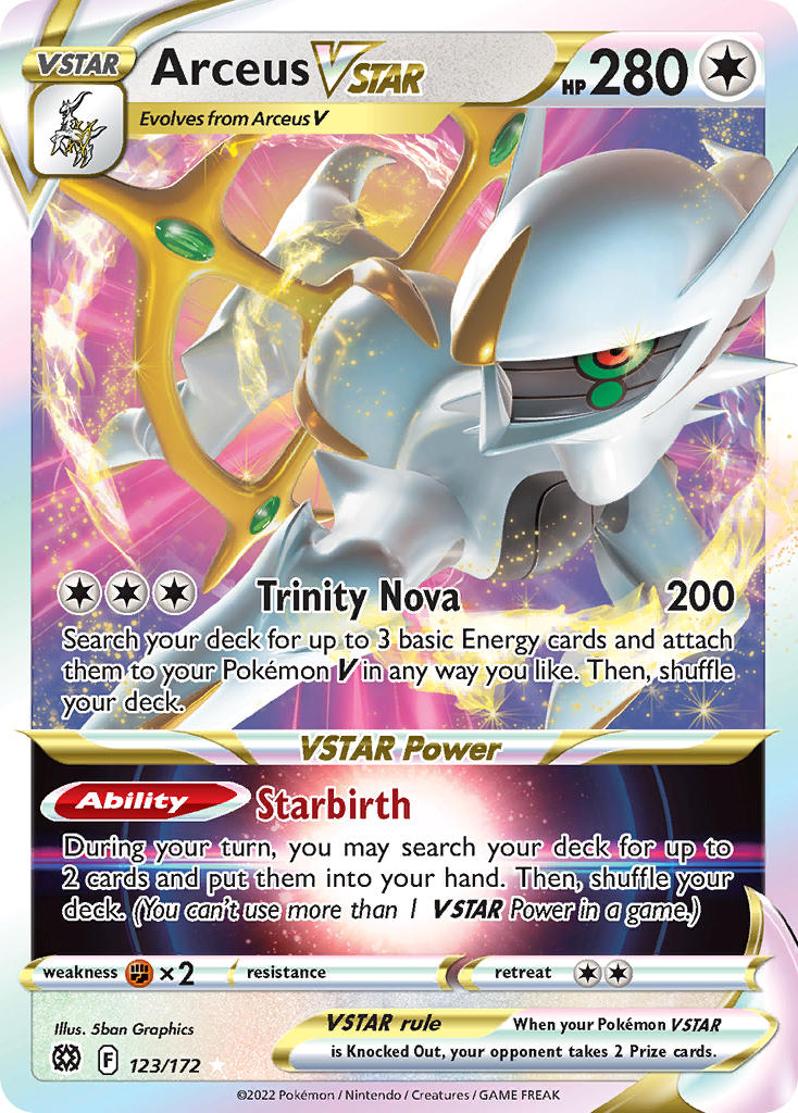 Arceus VSTAR 123/172 Metal Arceus VSTAR Ultra-Premium Collection Exclusive