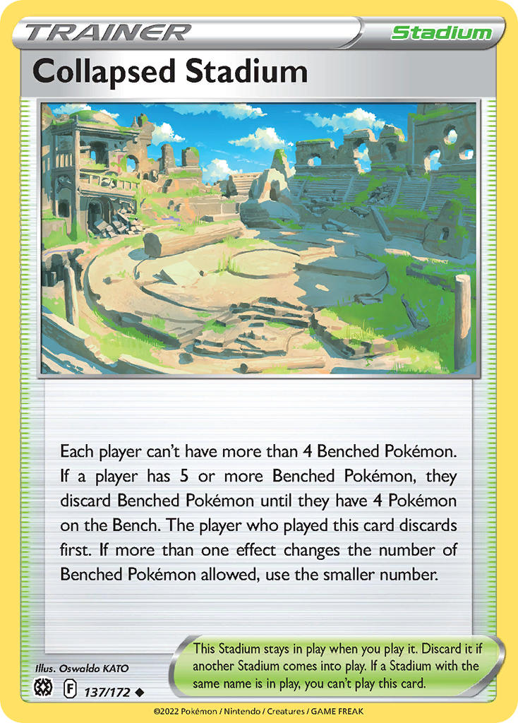 Collapsed Stadium 137/172 Play! Pokémon Stamp Prize Pack Series 2 & Prize Pack Series 3 Exclusive