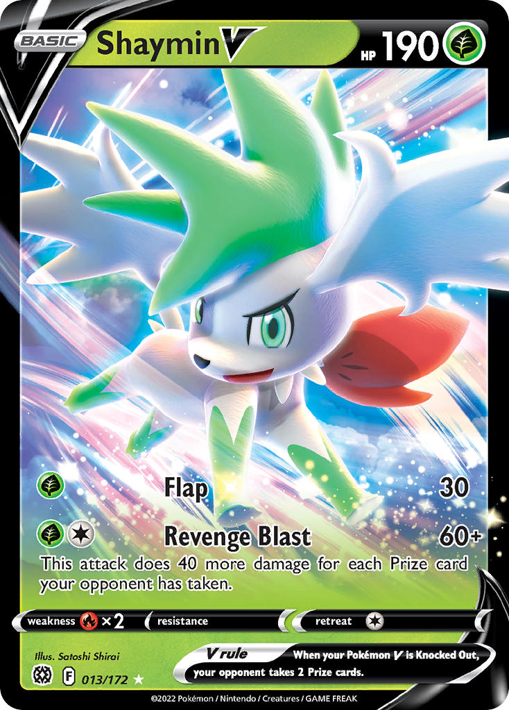Shaymin V 13/172 Play! Pokémon Stamp Prize Pack Series 2 Exclusive