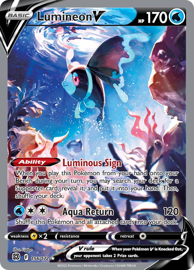Lumineon V 156/172 Holo Ultra Rare V