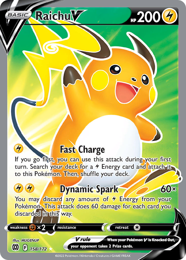 Raichu V 158/172 Holo Ultra Rare V