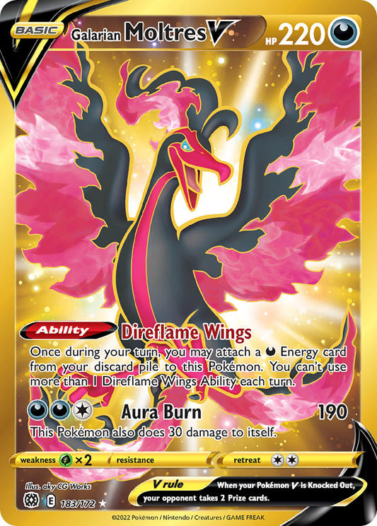 Galarian Moltres V 183/172 Gold Secret Rare V