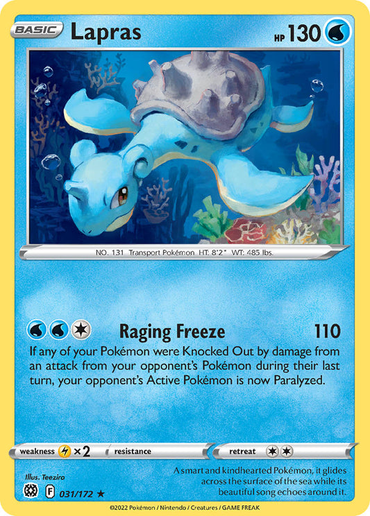 Lapras 31/172 Reverse Rare