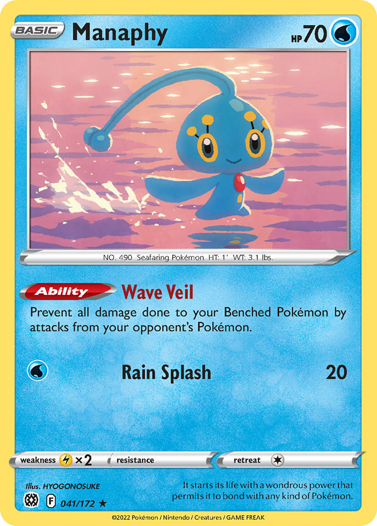 Manaphy 41/172 Non-Holo Rare