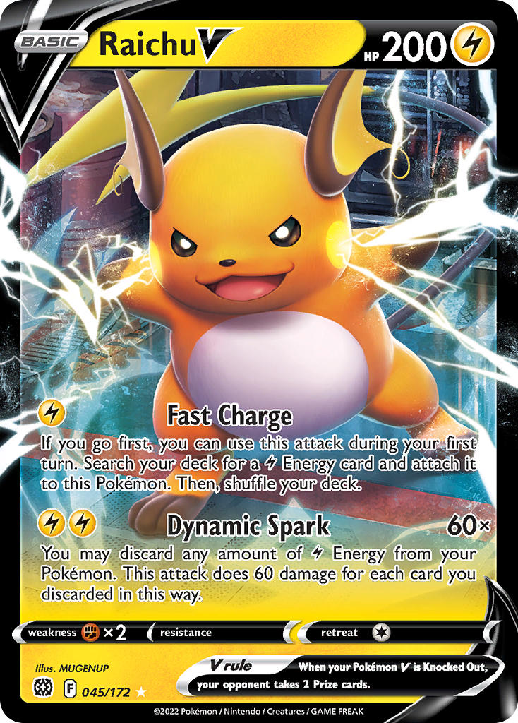 Raichu V 45/172 Holo Rare V