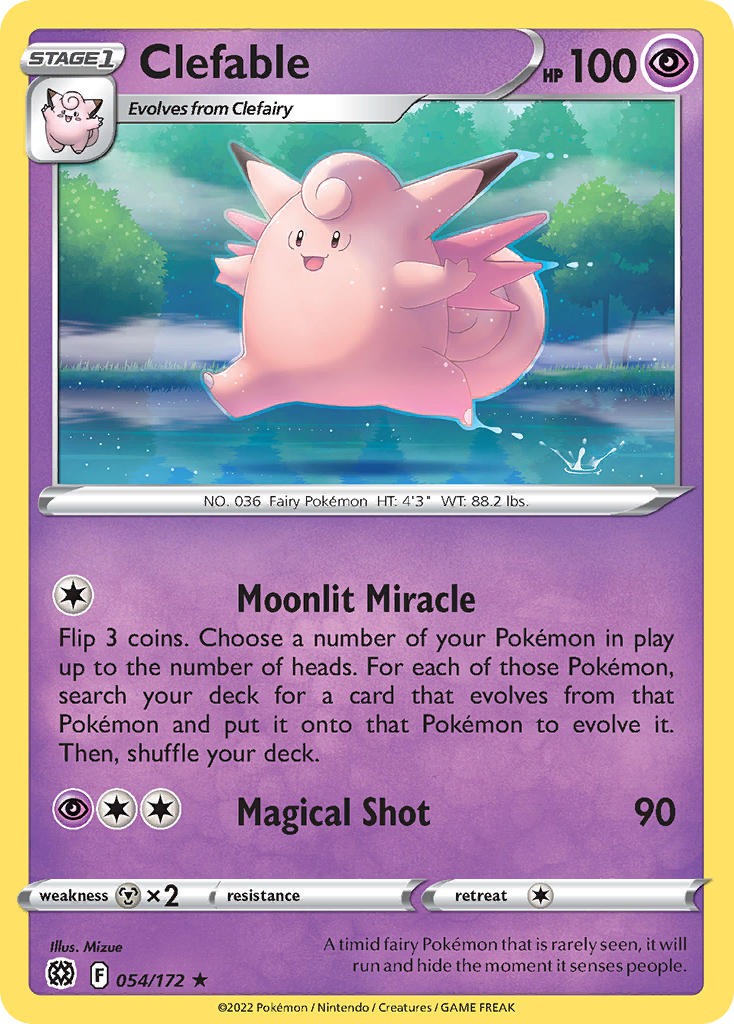 Clefable 54/172 Reverse Rare