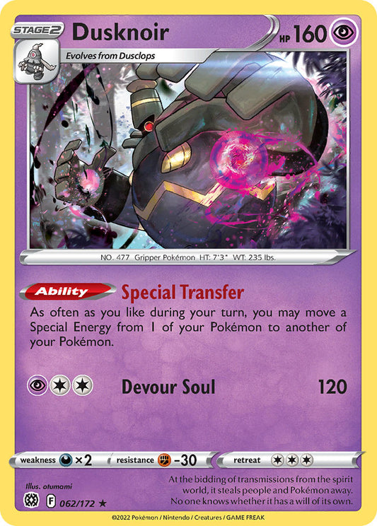 Dusknoir 62/172 Holo Rare