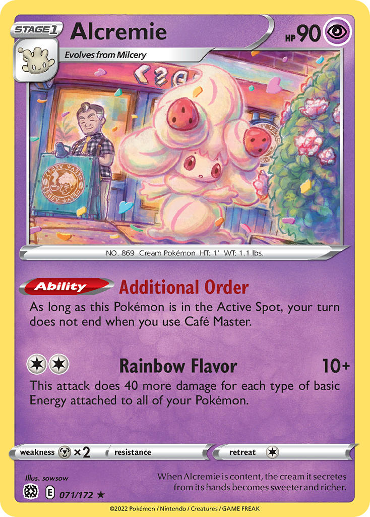 Alcremie 71/172 Non-Holo Rare