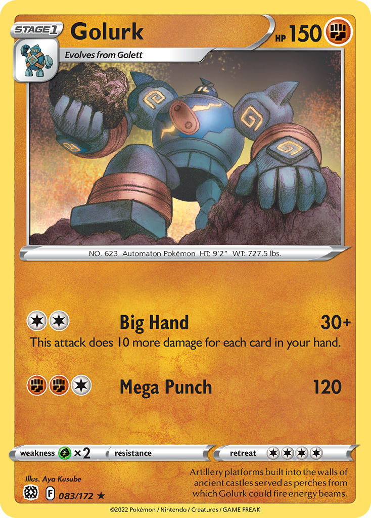 Golurk 83/172 Reverse Rare