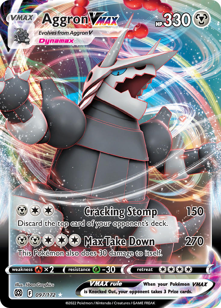 Aggron VMAX 97/172 Holo Rare VMAX