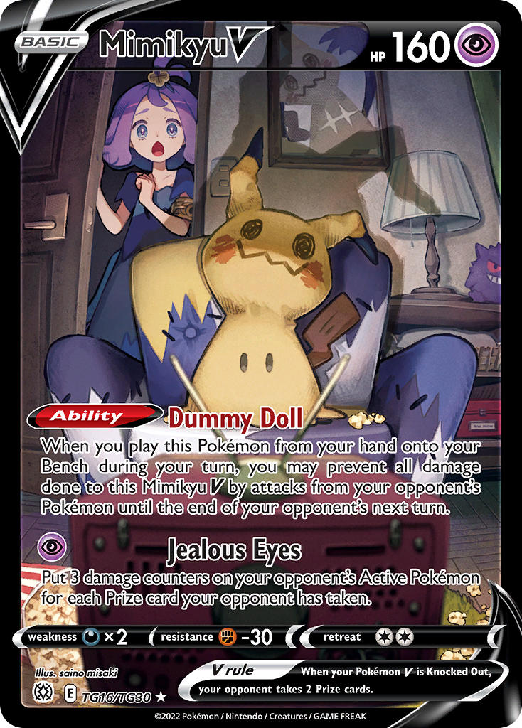 Mimikyu V TG16/TG30 Holo Rare V