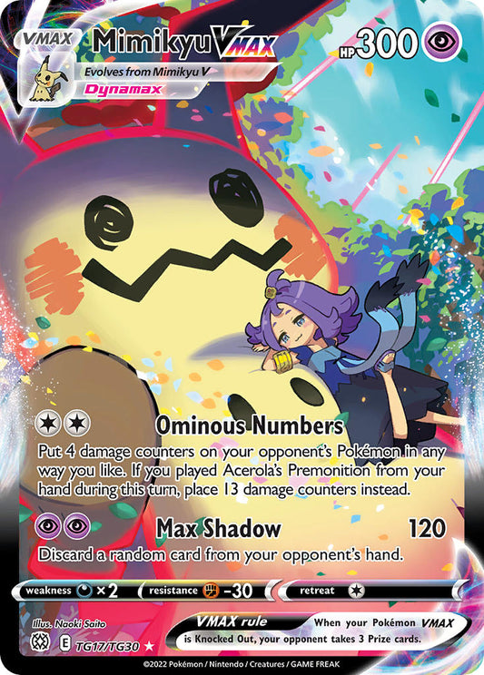 Mimikyu VMAX TG17/TG30 Holo Rare VMAX