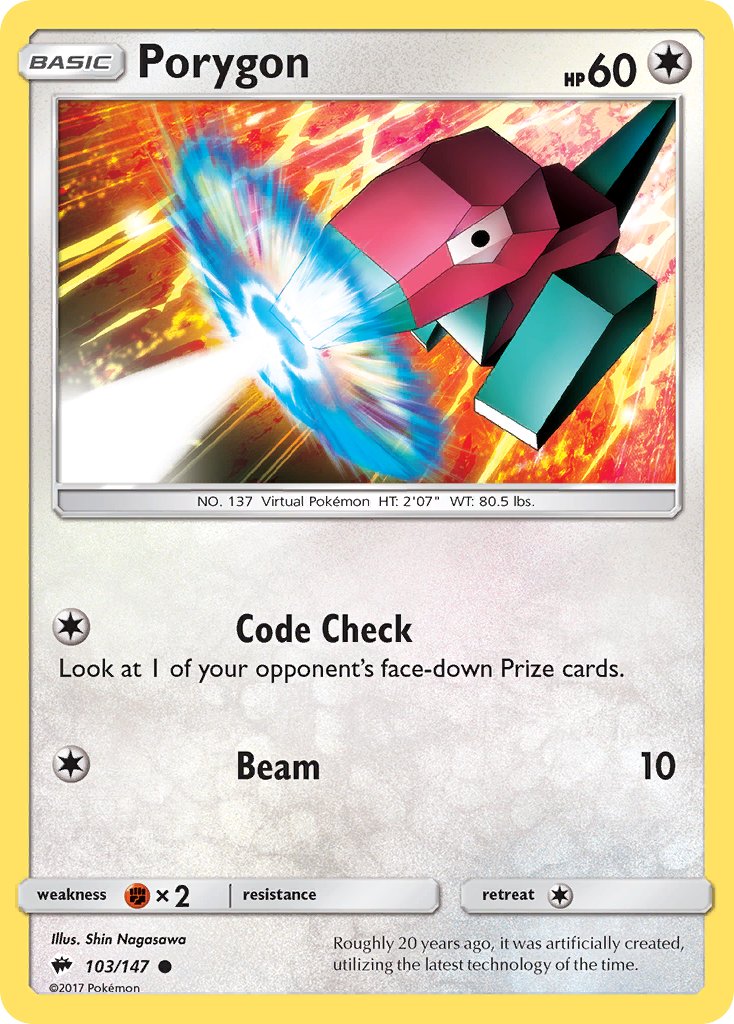 Porygon 103/147 Reverse Common - MissingNo.