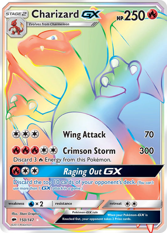 Charizard GX 150/147 Rainbow Secret Rare GX - MissingNo.