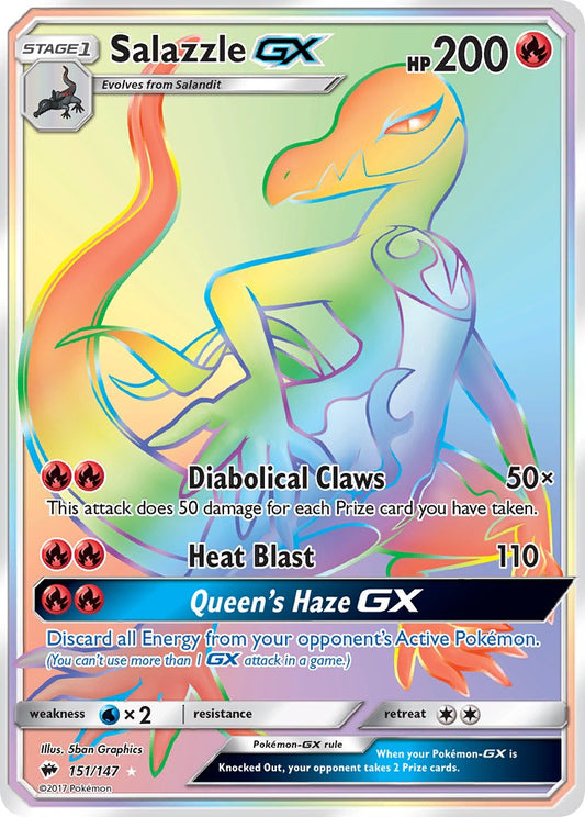 Salazzle GX 151/147 Rainbow Secret Rare GX - MissingNo.