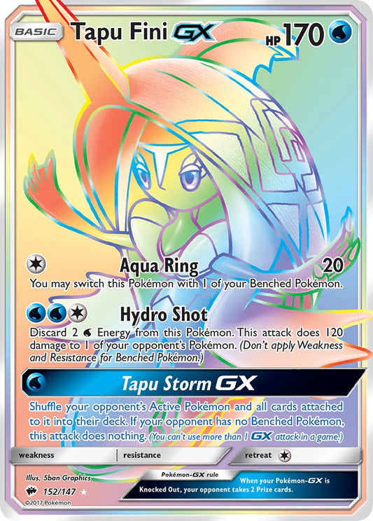 Tapu Fini GX 152/147 Rainbow Secret Rare GX - MissingNo.