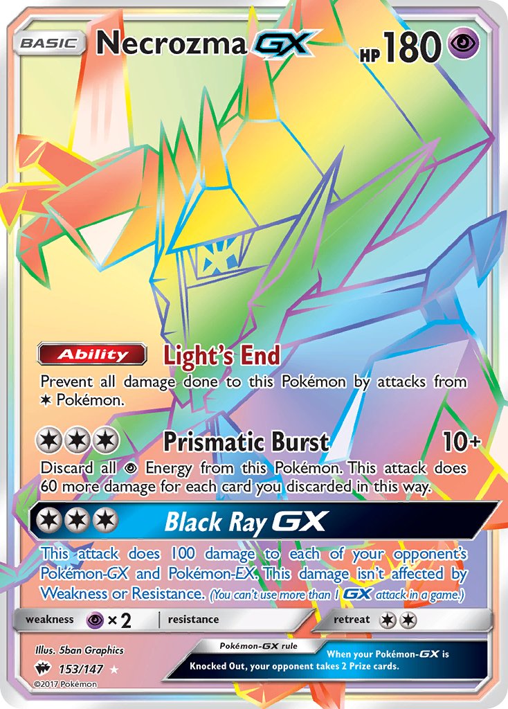 Necrozma GX 153/147 Rainbow Secret Rare GX - MissingNo.