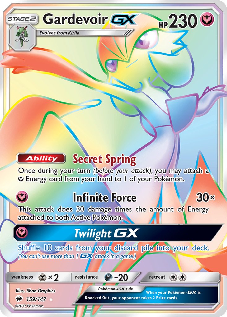 Gardevoir GX 159/147 Rainbow Secret Rare GX - MissingNo.