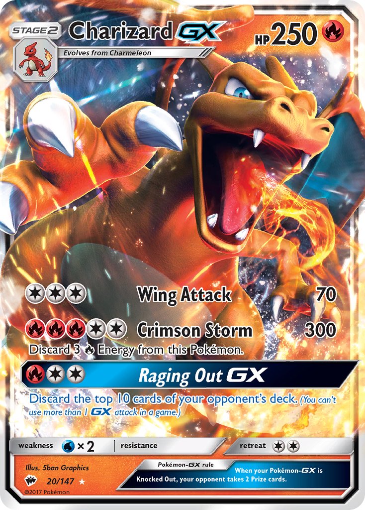 Charizard GX 20/147 Holo Rare GX - MissingNo.
