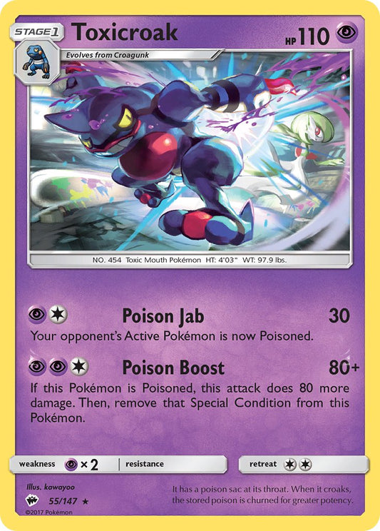 Toxicroak 55/147 Reverse Rare - MissingNo.