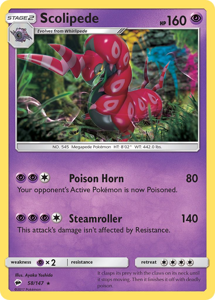 Scolipede 58/147 Reverse Rare - MissingNo.