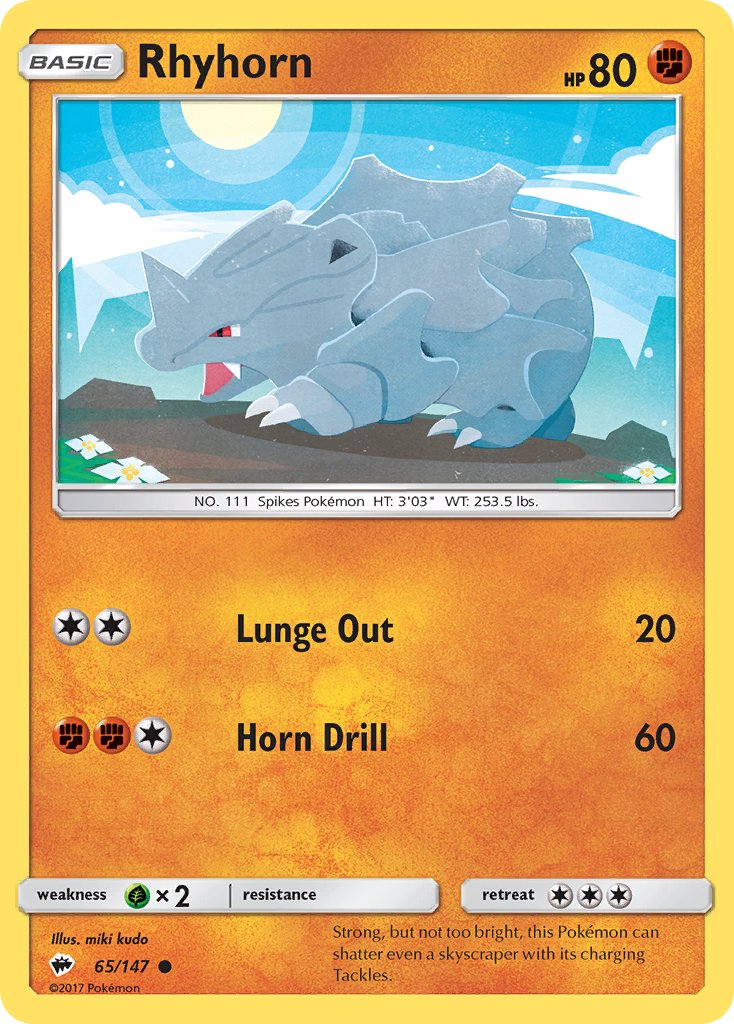 Rhyhorn 65/147 Common - MissingNo.