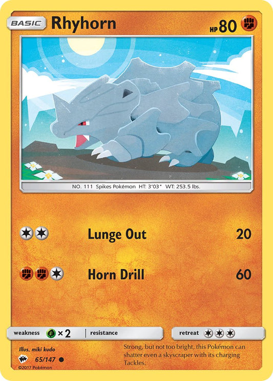Rhyhorn 65/147 Common - MissingNo.