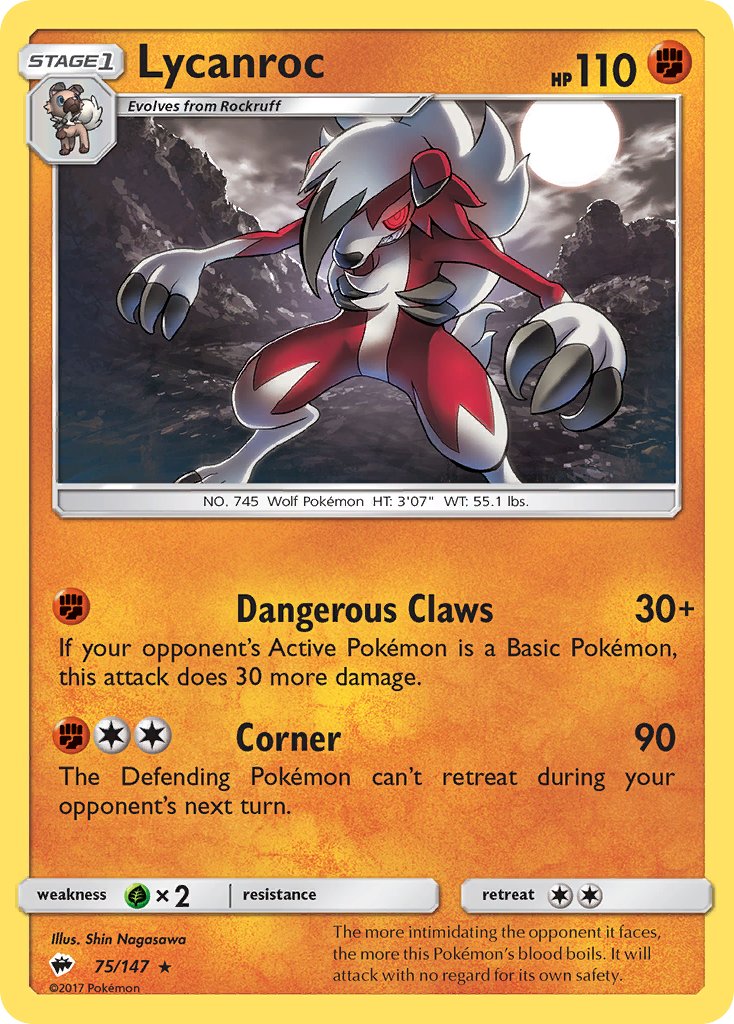 Lycanroc 75/147 Holo Rare - MissingNo.