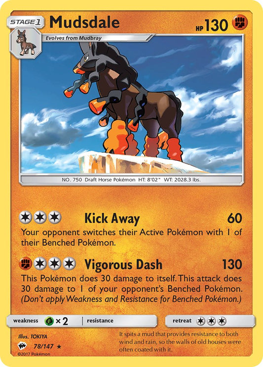 Mudsdale 78/147 Reverse Rare - MissingNo.