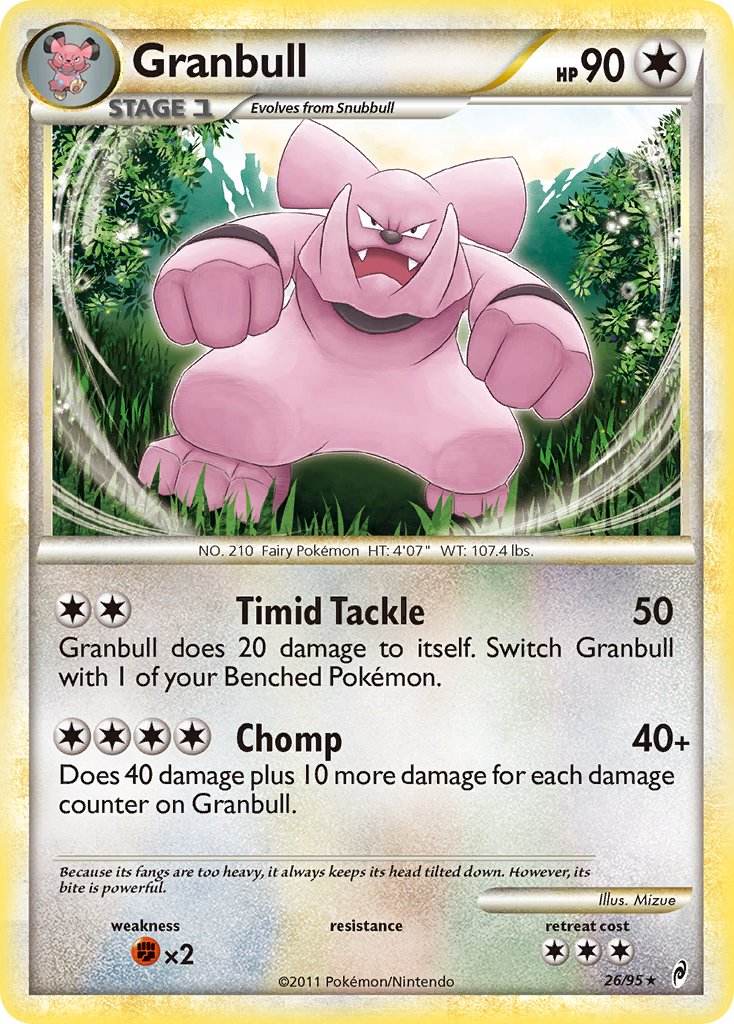 Granbull 26/95 Reverse Rare - MissingNo.