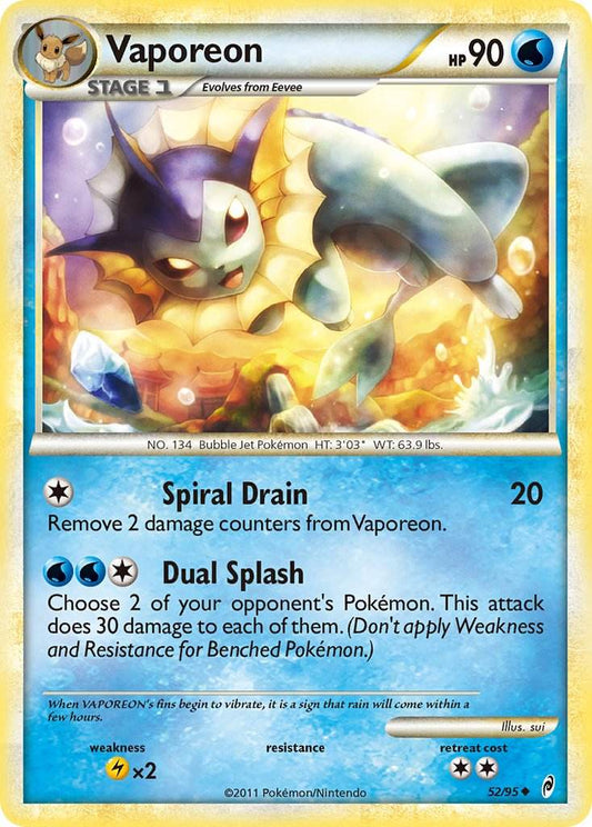 Vaporeon 52/95 Reverse Uncommon - MissingNo.